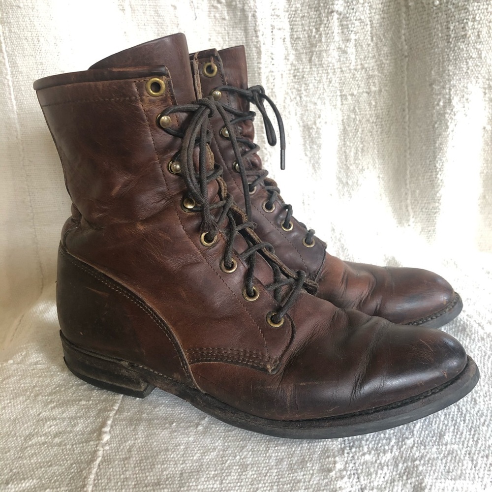 Vintage Brown Leather Justin Boots sz 6